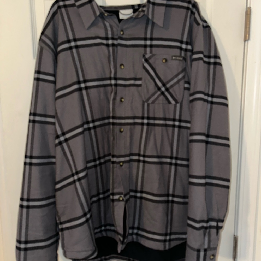 Columbia Fleece Lined Plaid Shirt